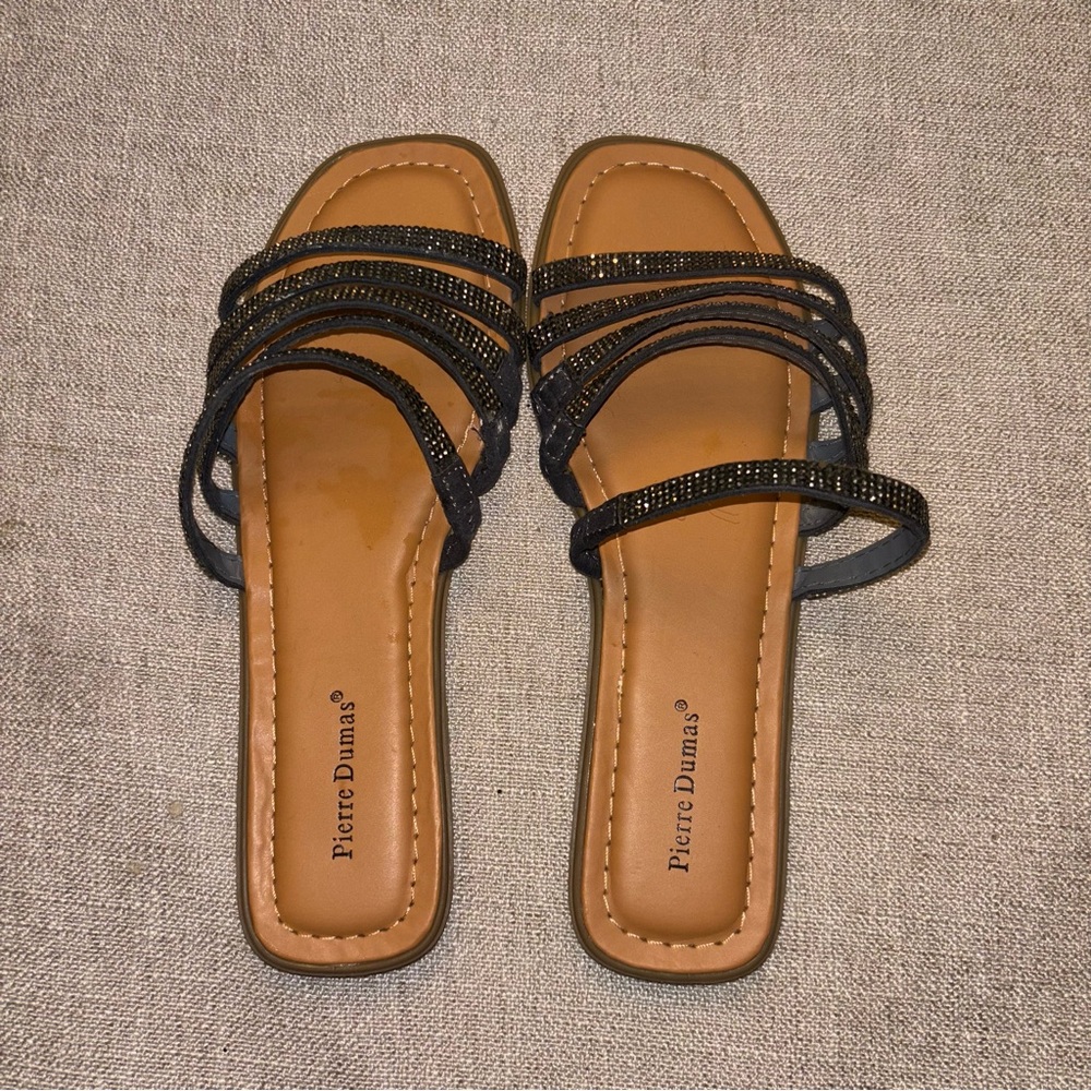 Pierre Dumas Black Strappy Sandals